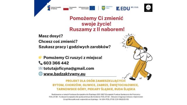 Zdobądź nowe kwalifikacje i znajdź pracę! Ruszył nabór do projektu "Bądź aktywny"