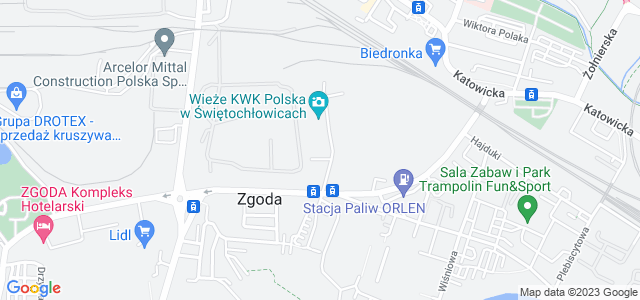 Mapa dojazdu Policja - KMP - Komenda Miejska Świętochłowice