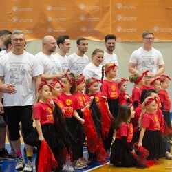 Mecz siatkówki pomiędzy sztabami WOŚP