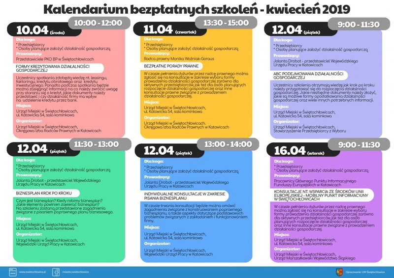 Bezpłatne szkolenia dla przedsiębiorców w kwietniu