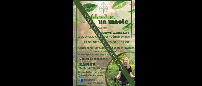 Darmowe warsztaty jogi w Świętochłowicach odwołane!