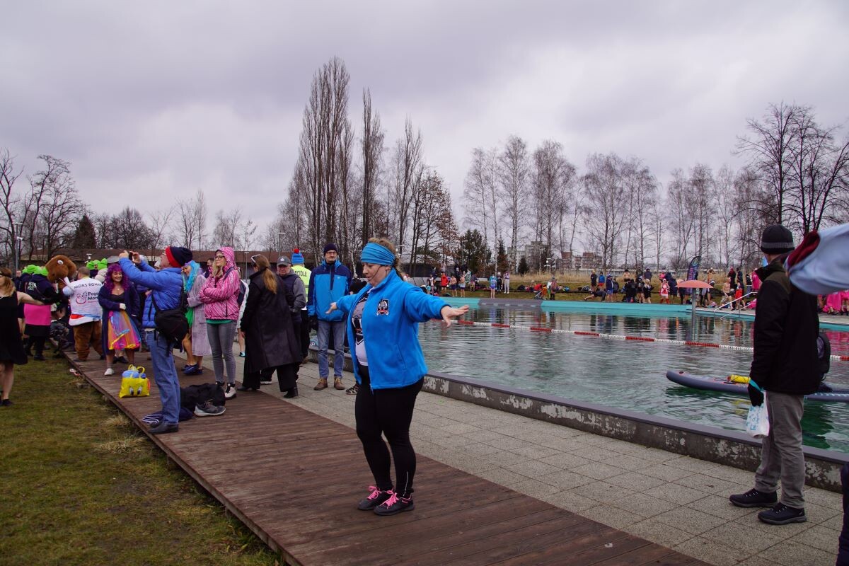 Świętochłowicki Klub Morsów "Harciole" zorganizował próbę pobicia rekordu ilości wspólnie morsujących osób!