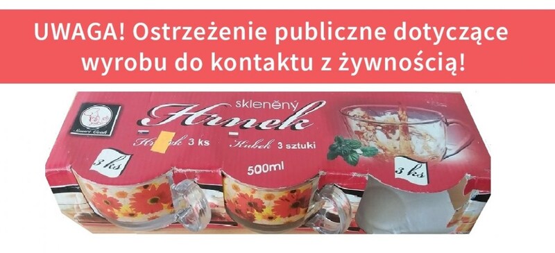 GIS ostrzega: szklane kubki z Czech są zanieczyszczone kadmem i ołowiem