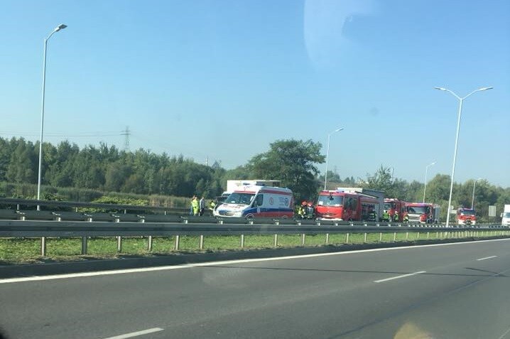 Na Drogowej Trasie Średnicowej doszło do kolizji