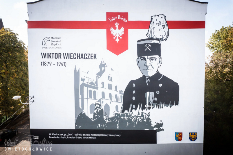 Odsłonięto mural z wizerunkiem Wiktora Wiechaczka