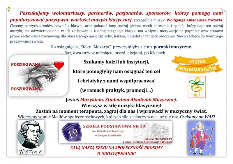 Popularyzuj muzykę klasyczną z SP nr 19