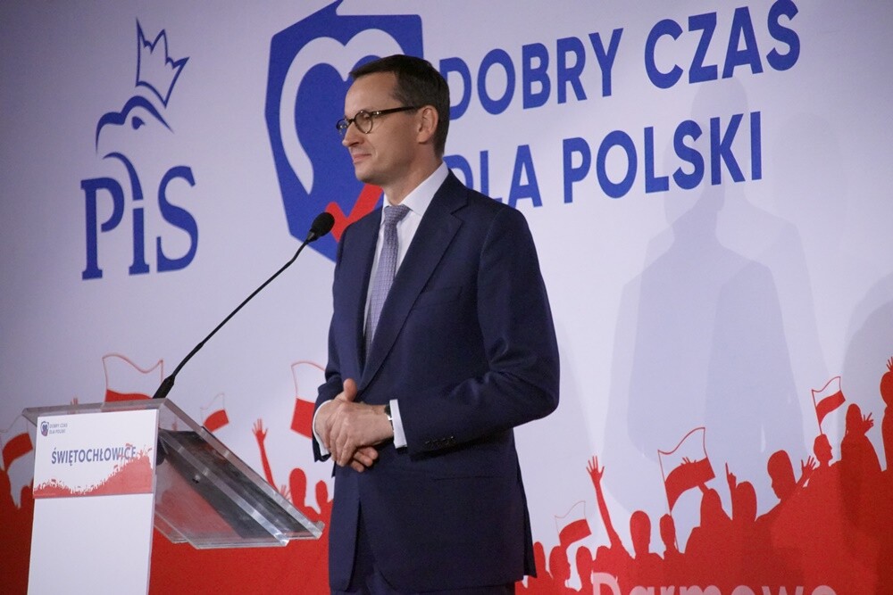 W Centrum Kultury Śląskiej odbywa się spotkanie premiera RP Mateusza Morawieckiego z mieszkańcami Świętochłowic.