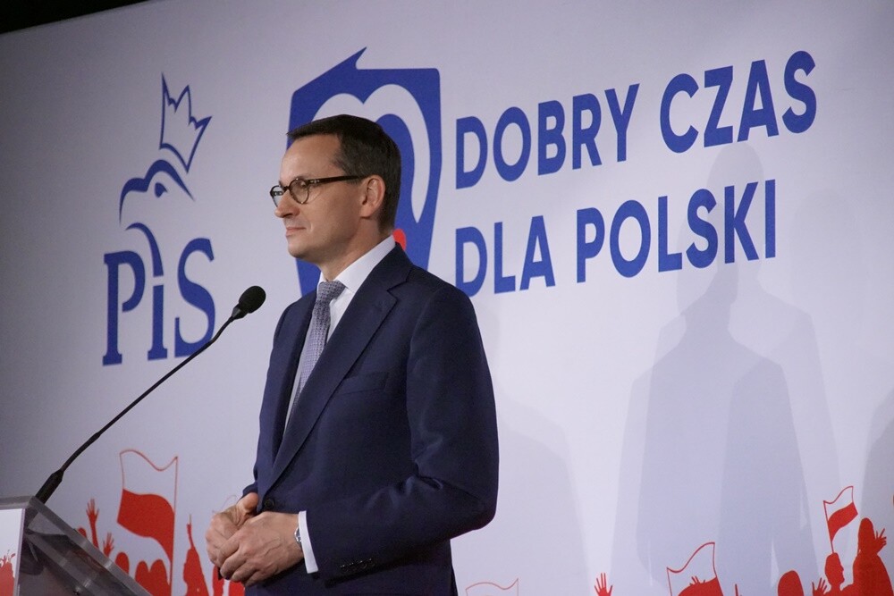 W Centrum Kultury Śląskiej odbywa się spotkanie premiera RP Mateusza Morawieckiego z mieszkańcami Świętochłowic.