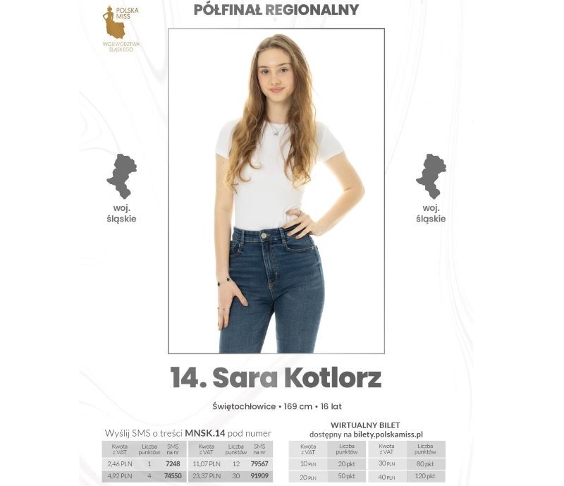 Świętochłowiczanka walczy o tytuł Polskiej Miss Nastolatek. Pomóż Sarze awansować!