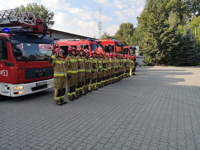 Złożenie hołdu strażakowi, który zginął podczas służby